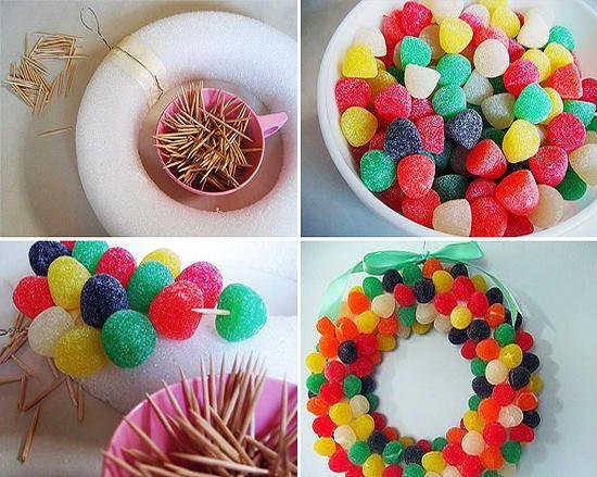 Guirlande de Noël de bonbons